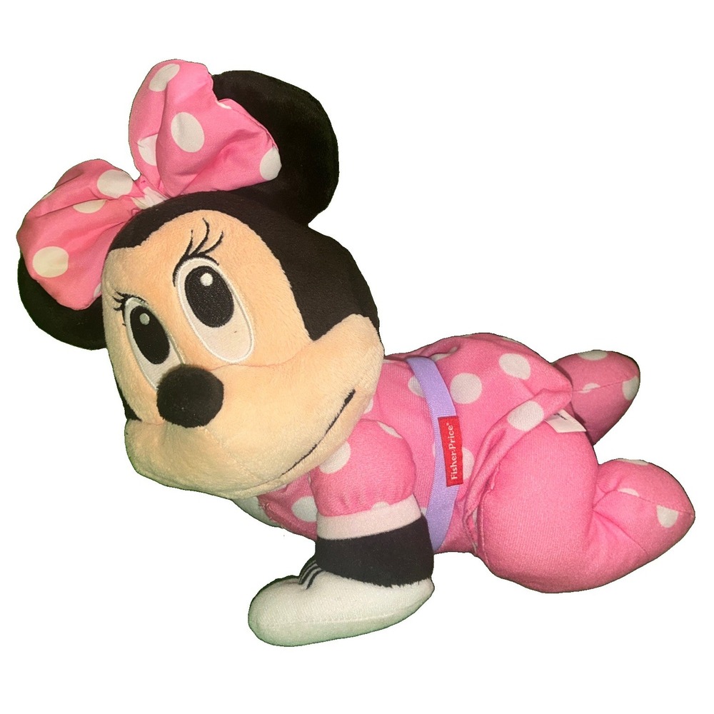 Fisher Price Touch N Crawl Baby Minnie Mouse Interactive Plush BFH67 Pink 10"